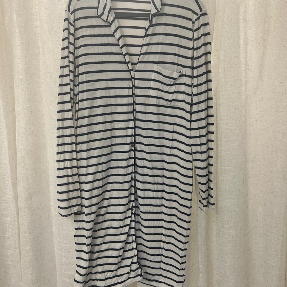 3/$25 Striped Long Sleeve PJ dress (Navy and white)